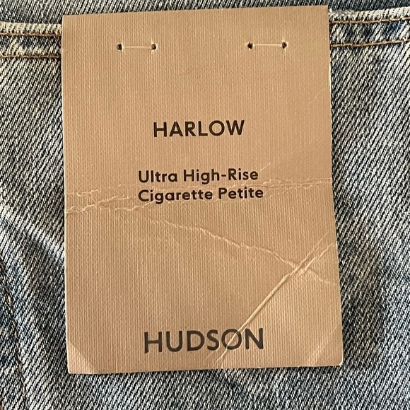 HUDSON‎ HARLOW ULTRA HIGH RISE CIGARETTE PETITE JEANS IN HARMONIC NWT WOMEN'S 24 - Picture 11 of 16